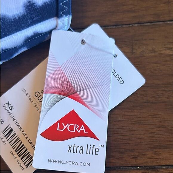 Athleta Wave Break Blue/white Molded Cup Tankini Top Size XS NEW - Picture 10 of 12